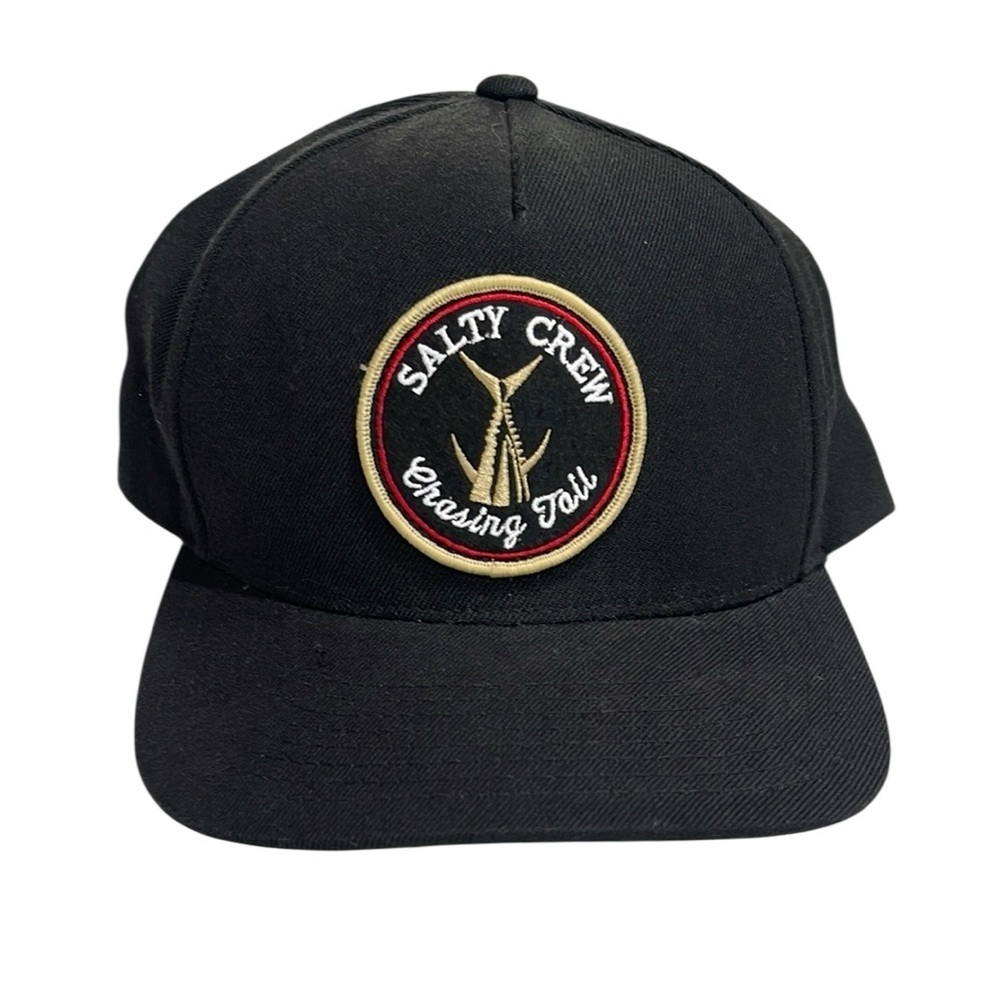 Salty Crew Chasing Tail 6 Panel Baseball Hat Black One Size